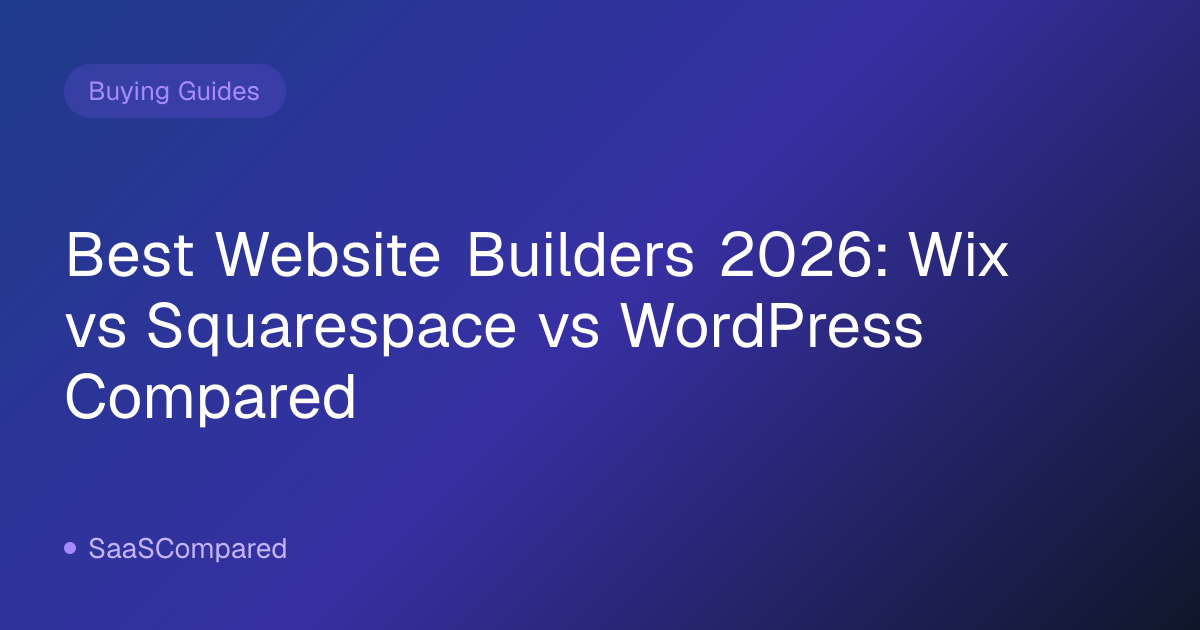 Best Website Builders 2026: Wix vs Squarespace vs WordPress Compared