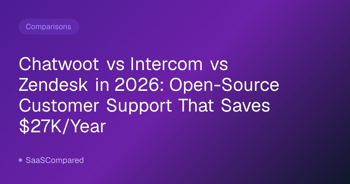 Chatwoot vs Intercom vs Zendesk in 2026: Open-Source Customer Support That Saves $27K/Year