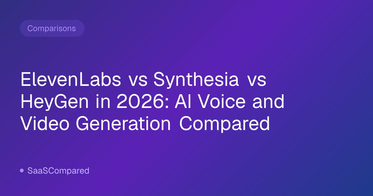 ElevenLabs vs Synthesia vs HeyGen in 2026: AI Voice and Video Generation Compared