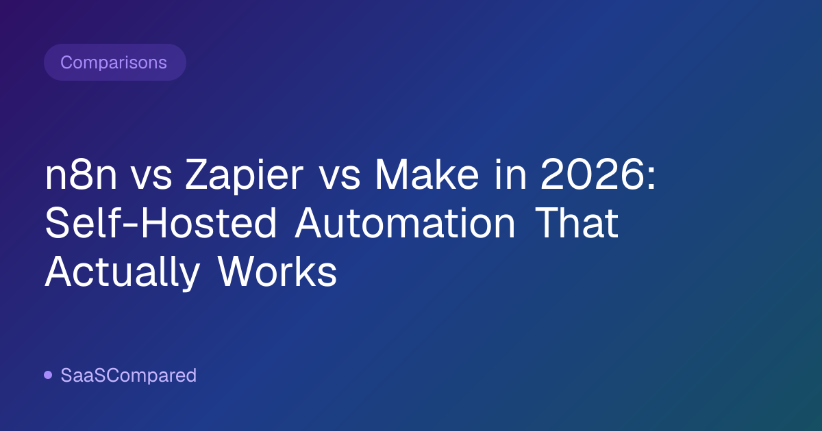 n8n vs Zapier vs Make in 2026: Self-Hosted Automation That Actually Works