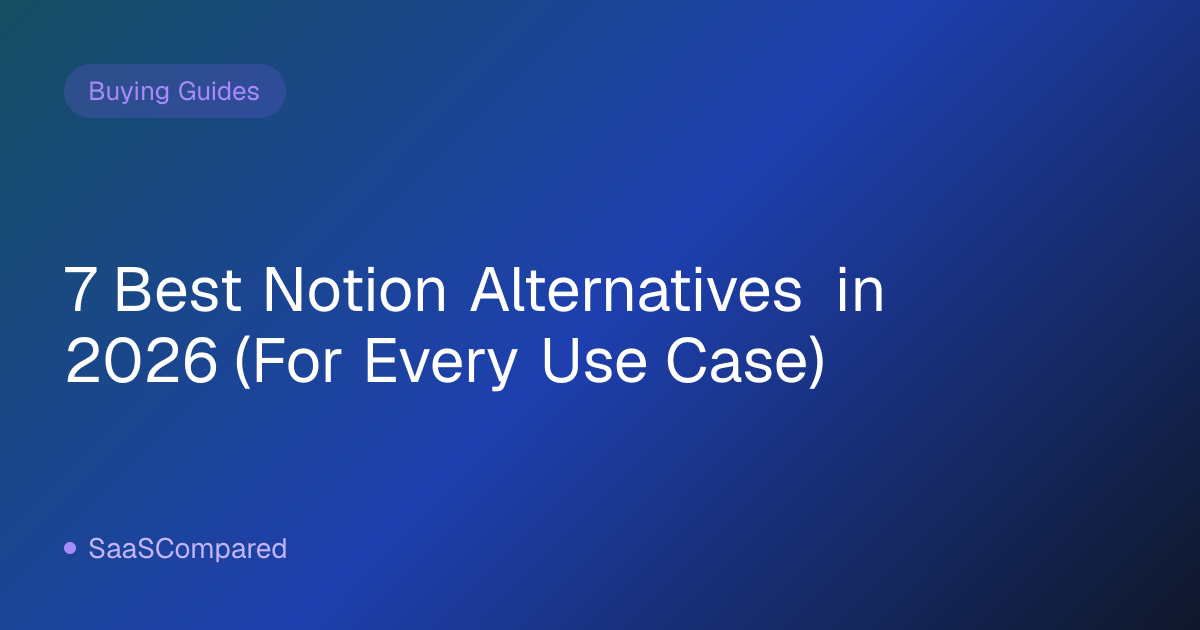 7 Best Notion Alternatives in 2026 (For Every Use Case)