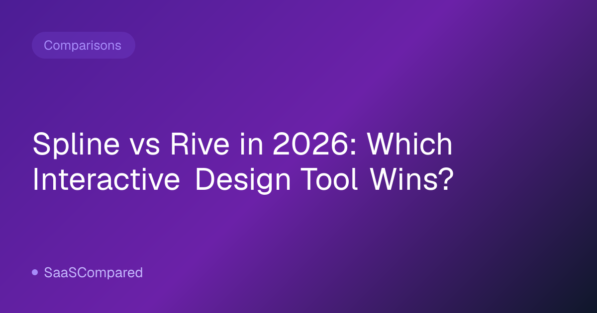 Spline vs Rive in 2026: Which Interactive Design Tool Wins?