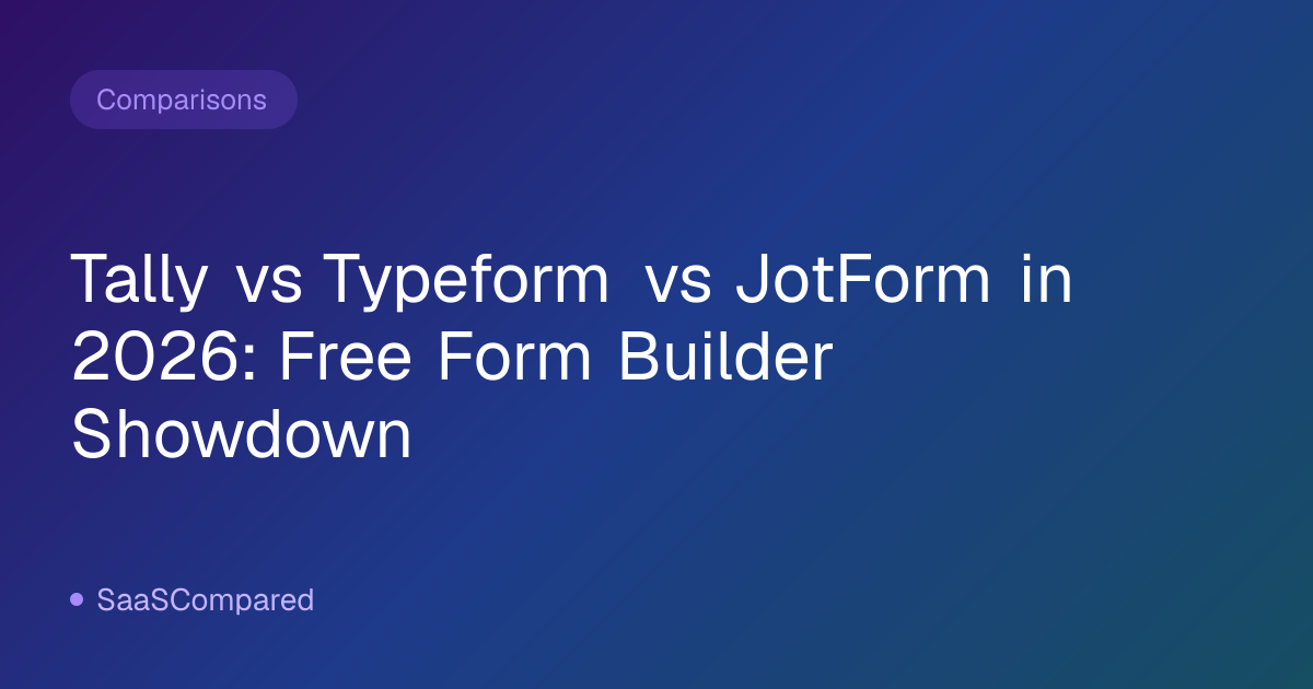 Tally vs Typeform vs JotForm in 2026: Free Form Builder Showdown
