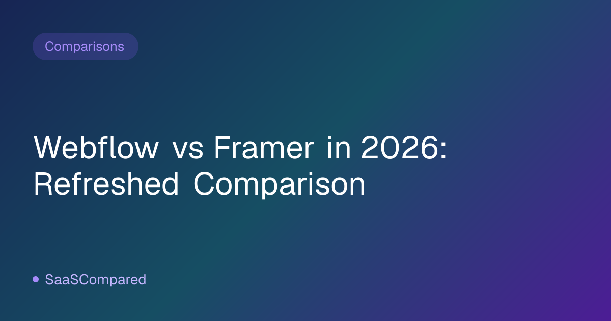 Webflow vs Framer in 2026: Refreshed Comparison